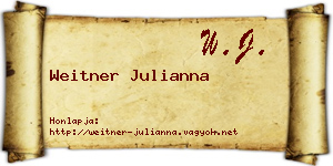 Weitner Julianna névjegykártya